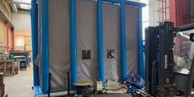 Un SAS gonflable installé à l’atelier de réparation de Pont-de-Claix EDF